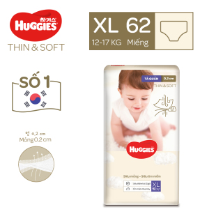 Tã quần cao cấp Hàn Quốc Huggies Thin & Soft Super Jumbo Size XL-62 miếng thumbnail