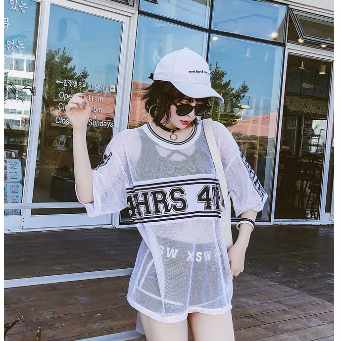 Bộ đồ bơi nữ 3 mảnh áo lưới thể thao cao cấp