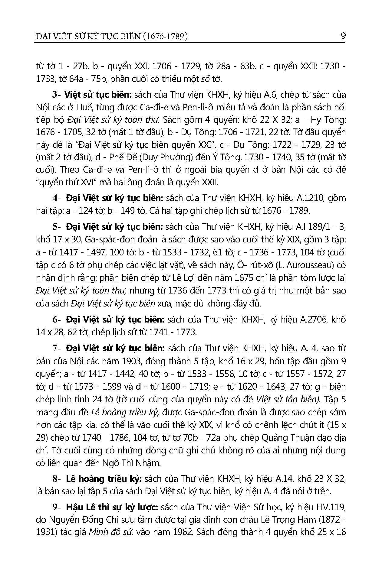 Đại Việt Sử Ký Tục Biên (1676 - 1789);  (Tái Bản Có Bổ Sung, Chỉnh Lý)