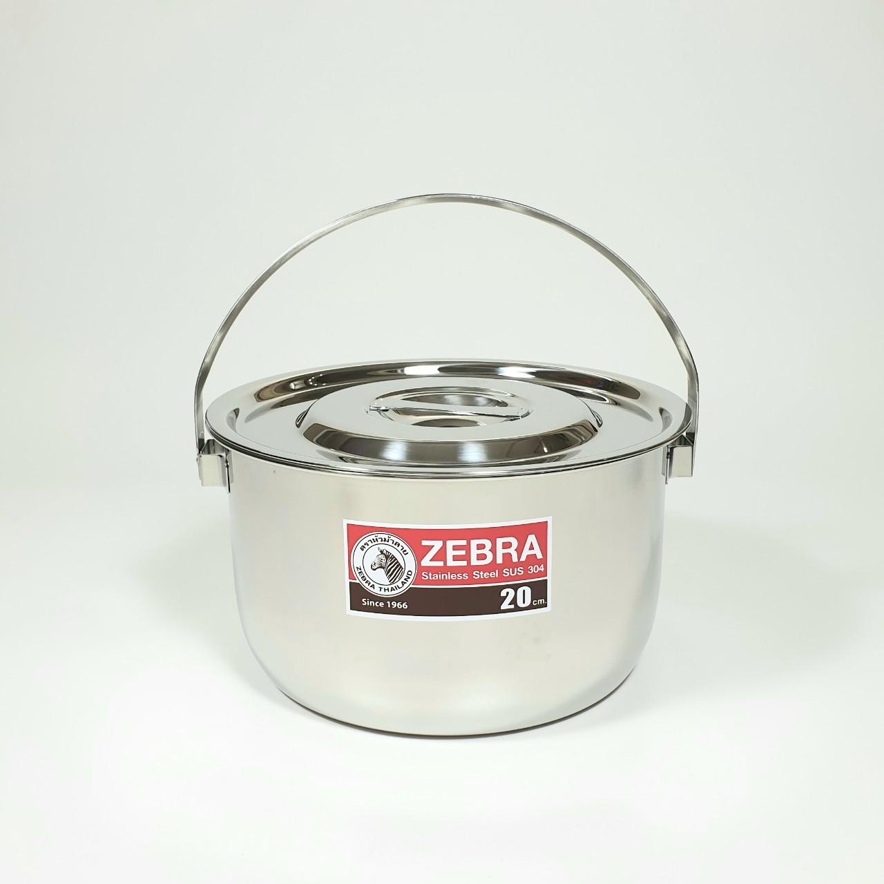 Nồi Inox Zebra Thái Lan Indian Có Quai Xách 20cm 22cm