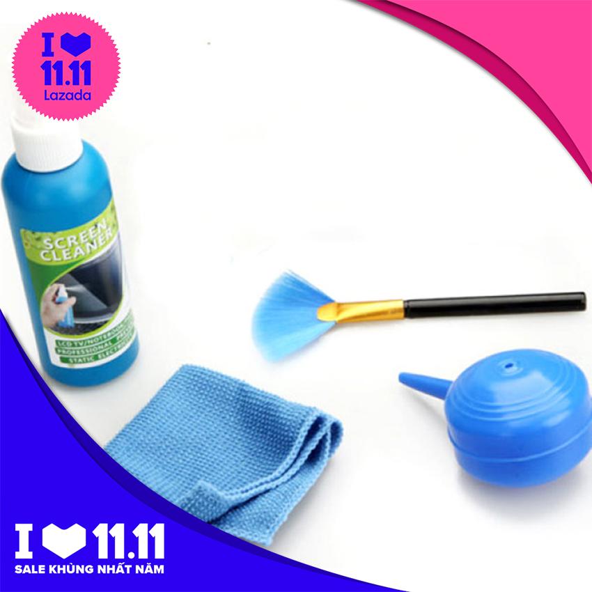 Dụng cụ vệ sinh laptop 4 món LCD Screen Cleaning Kit (màu xanh)