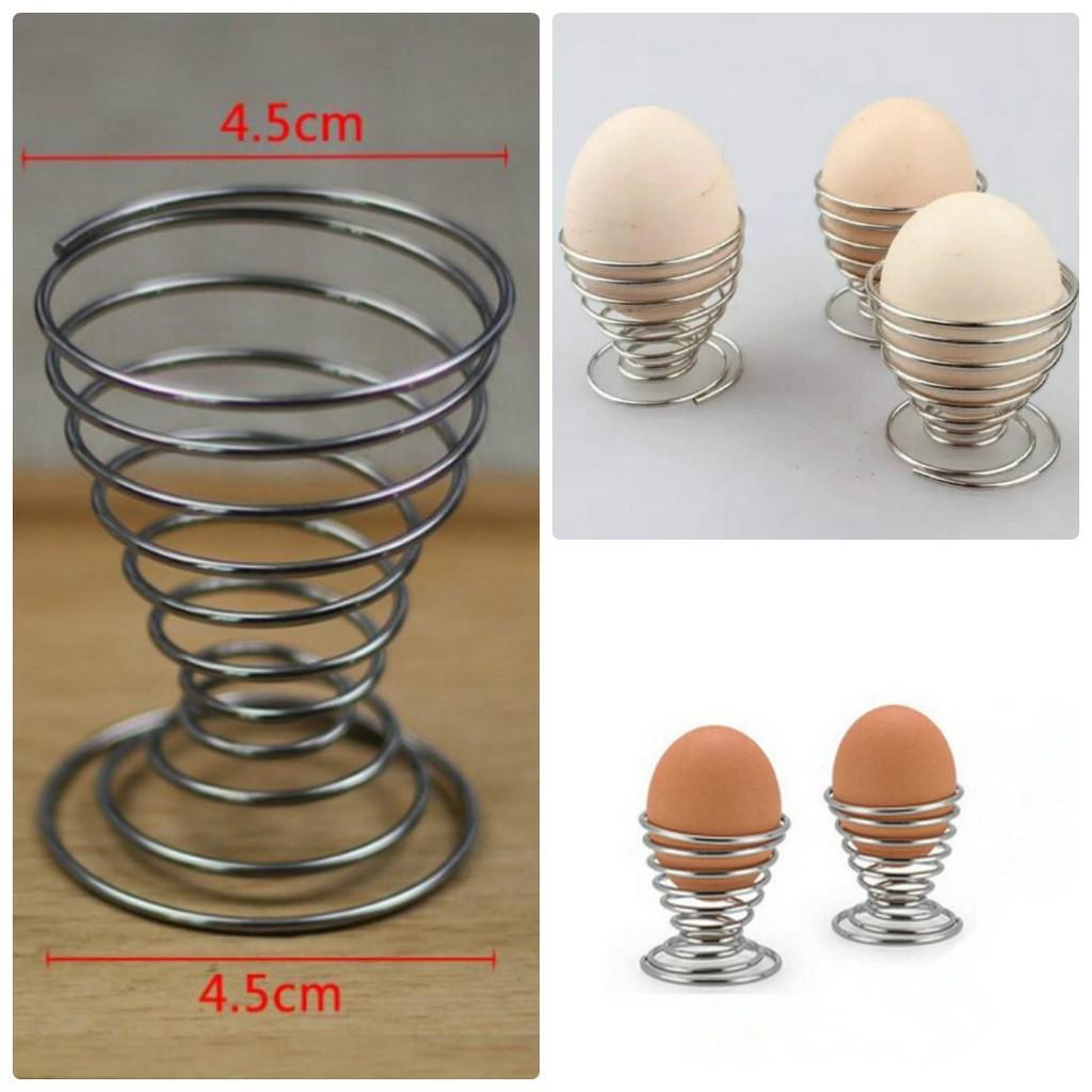 Combo 4 Ly ăn hột vịt vòng xoắn bằng inox, bền, đẹp