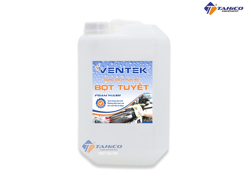 Dung dịch rửa xe bọt tuyết Ventek 20 lít