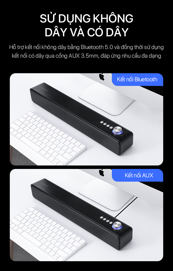 Loa bluetooth thanh soundbar Robot RB480 Công suất lớn 10w