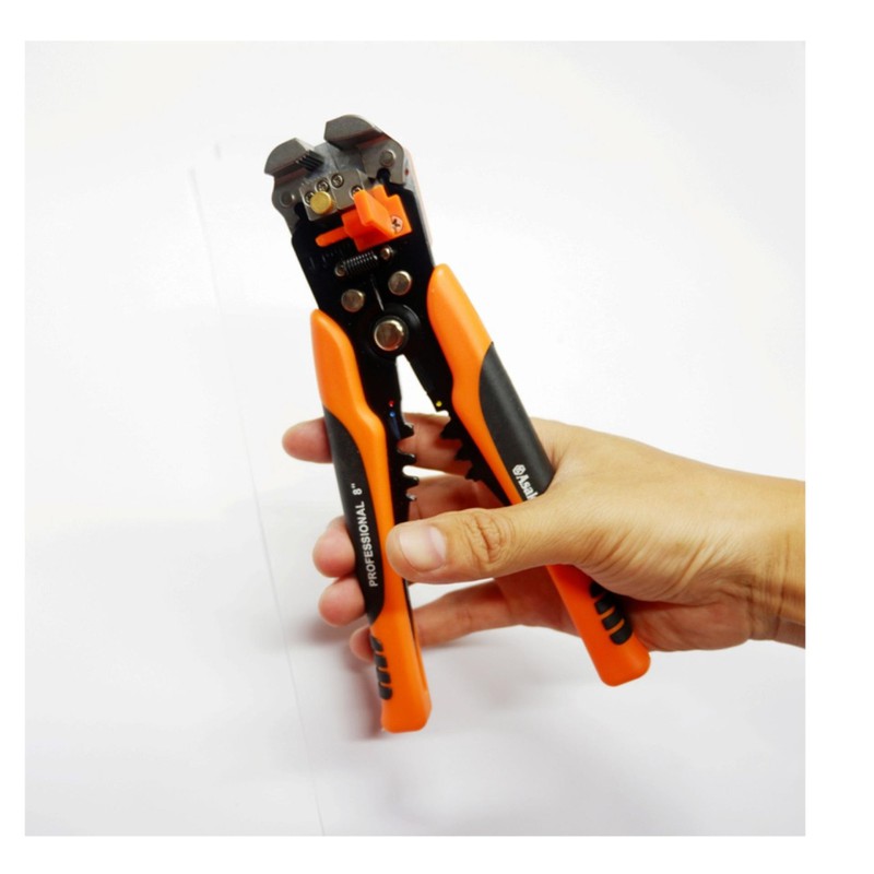 Kìm tuốt dây điện, bấm cos đa năng, tự động Asaki AK-0339