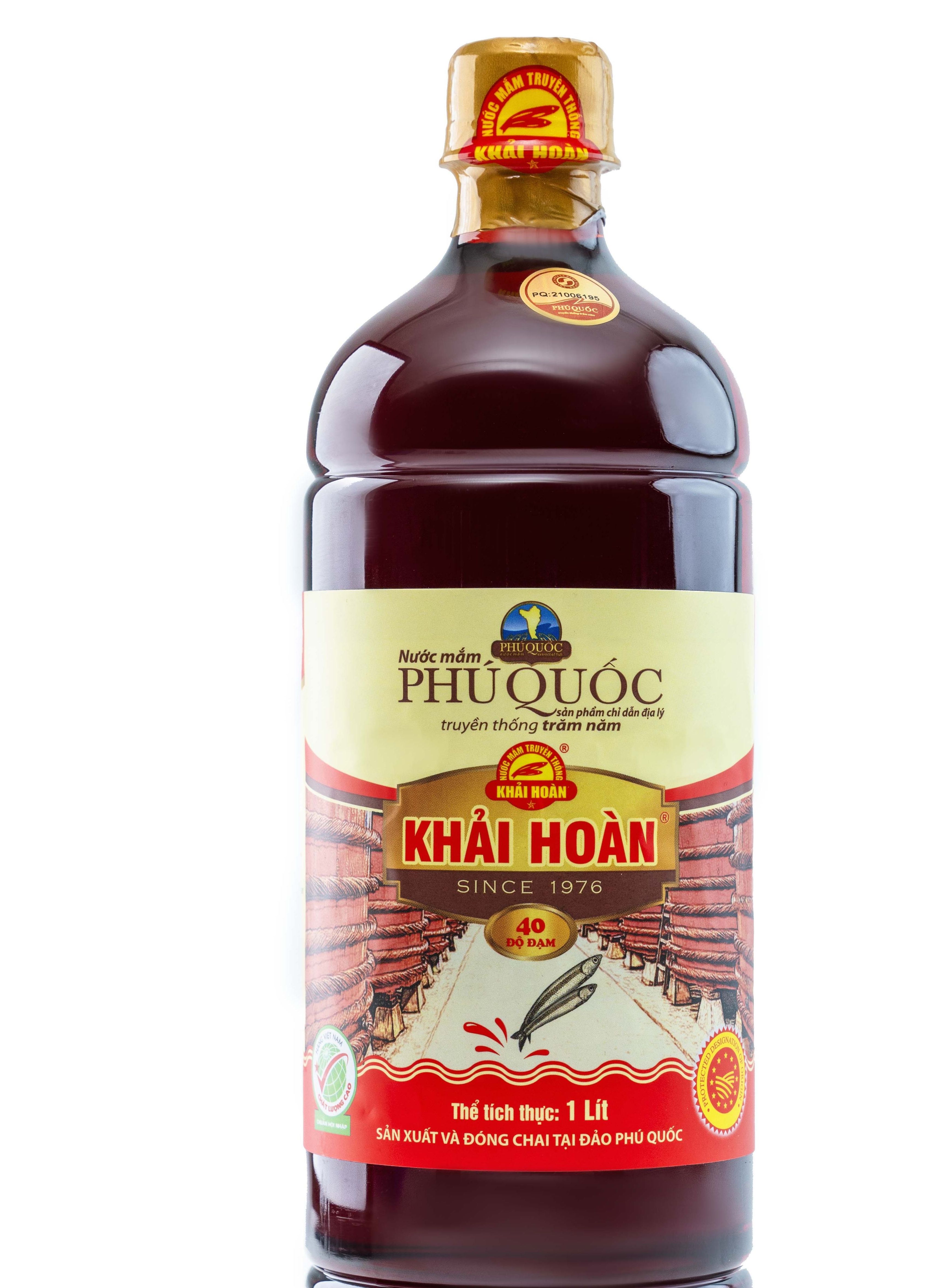Nước mắm Khải Hoàn chai 1 lít 40 đạm