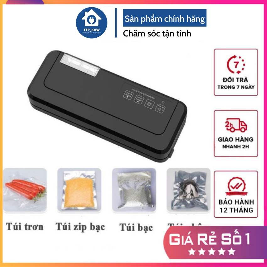 Máy hút thực phẩm bảo quản thực phẩm dùng cho cả đồ khô, ướt - Bảo Hành Chính Hãng KAW