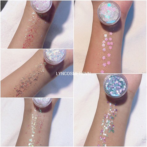 Nhũ mắt Glitter hạt to (c&oacute; sẵn gel)