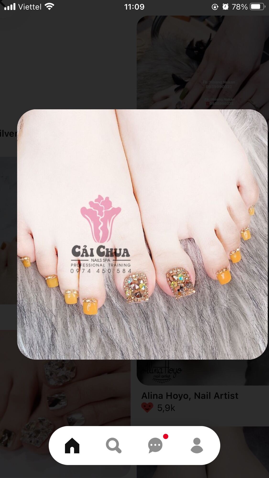 Bộ 24 móng chân giả - nail thiết kế kèm keo dũa full box