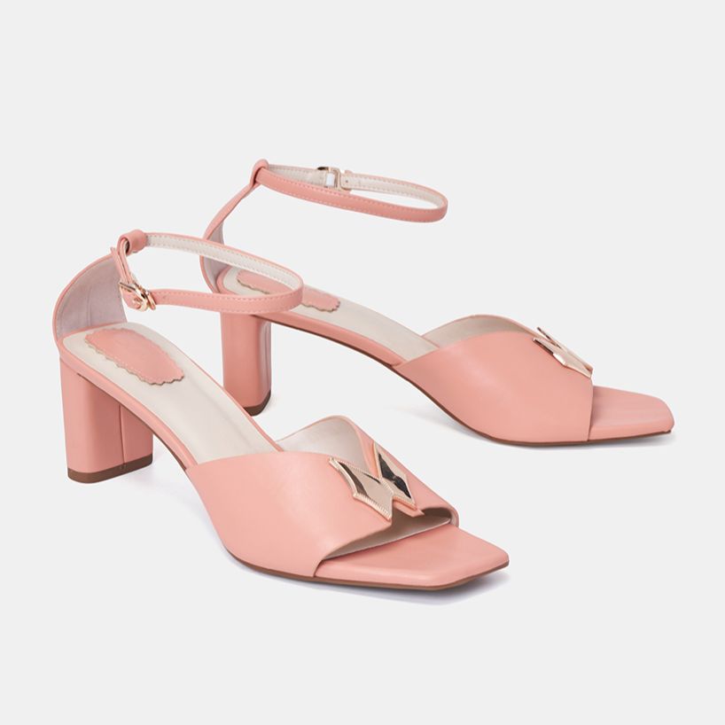 Giày sandal nữ 7cm thời trang juno phối khoá trang trí sd07097