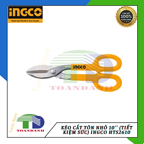 Kéo cắt tôn nhỏ 10'' ingco hts2610