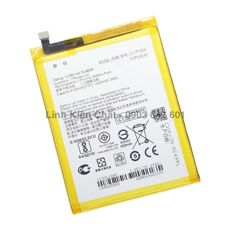 Pin cho điện thoại asus zenfone 3 max 5.5 zc553kl x00dd 4100mah