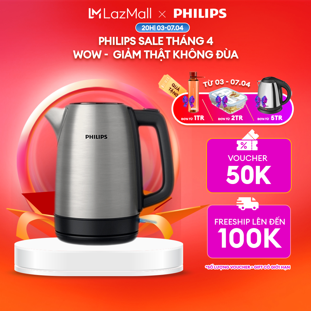 Bình Đun Siêu Tốc Philips HD9350/90 - Hàng Phân Phối Chính Hãng