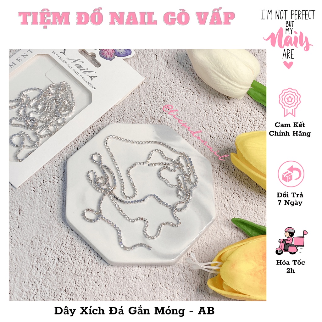Set Dây Xích Đá Gắn Móng AB - Chiều dài dây 50cm