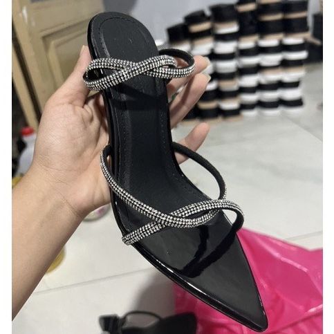 sandal cao gót nữ quai fun xoàn gót cao 9 phân