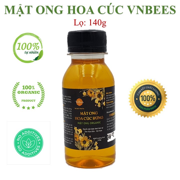 Mật ong hoa cúc rừng điện biên - mật ong organic - mật ong vnbees - lọ 140g