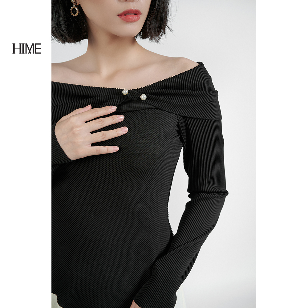 Áo trễ vai vạt chéo HIME H115
