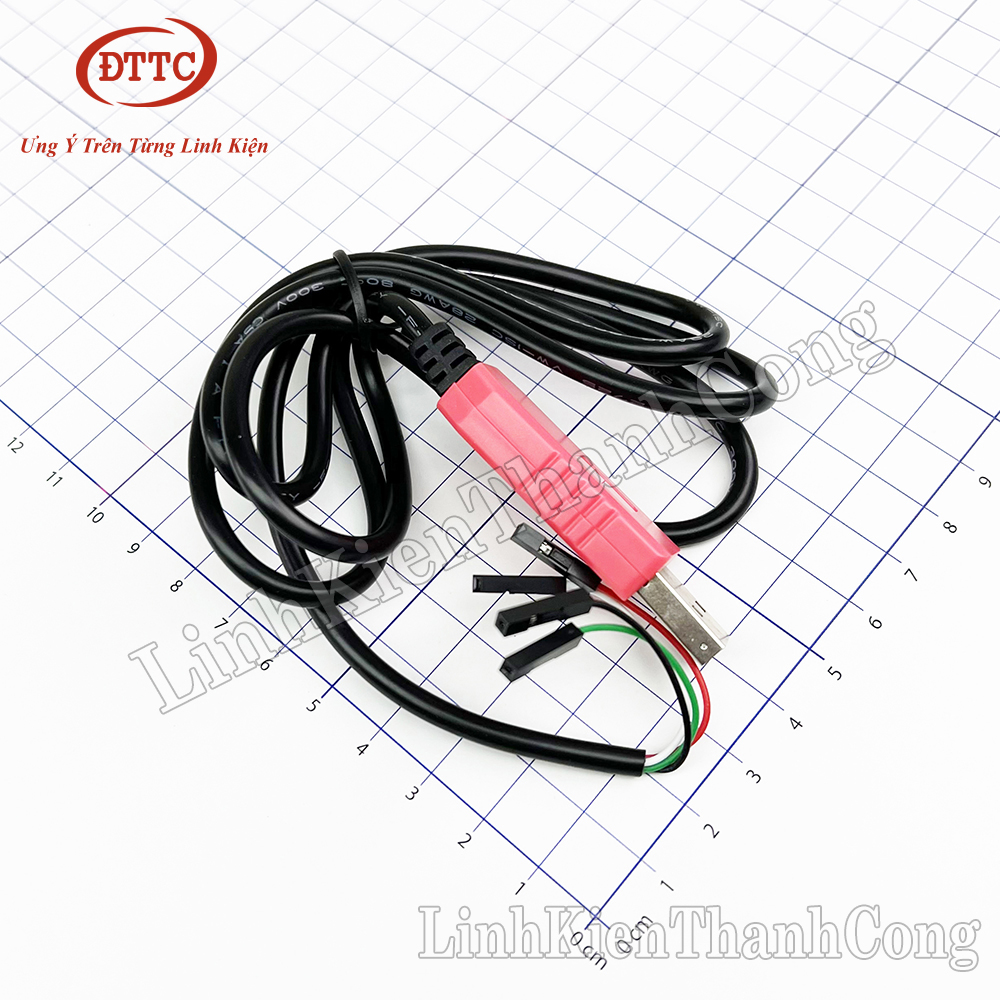 Cáp chuyển đổi usb sang ttl/rs232 chip cp2102 dài 1 mét
