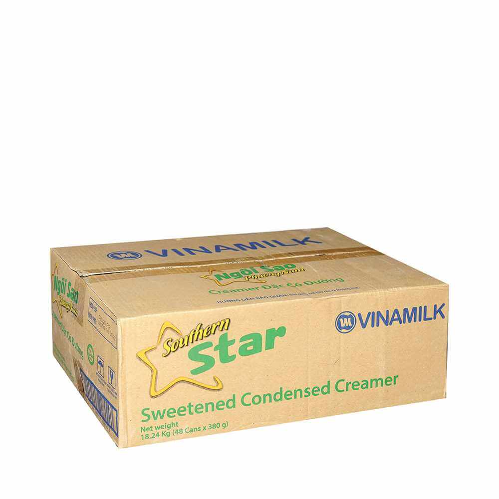 Thùng 24 hộp Creamer sữa đặc Ngôi Sao Phương Nam xanh lá Hộp giấy 380g