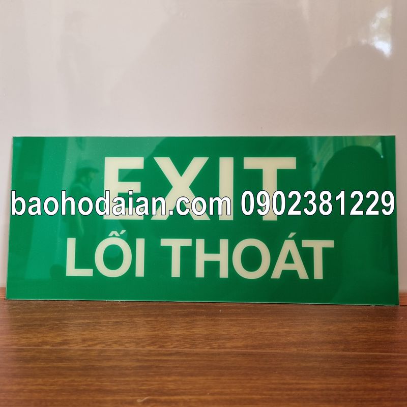 Biển báo dạ quang UV thoát hiểm exit dán tường - nhiều mẫu