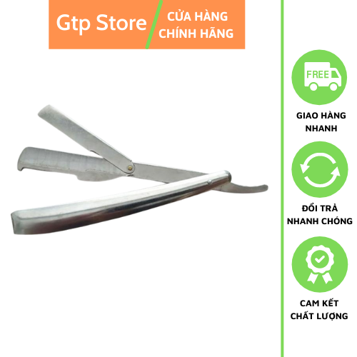 Dao cạo râu, tóc, mặt đa năng INOX cao cấp (Tặng Kèm 10 Lưỡi Dao)