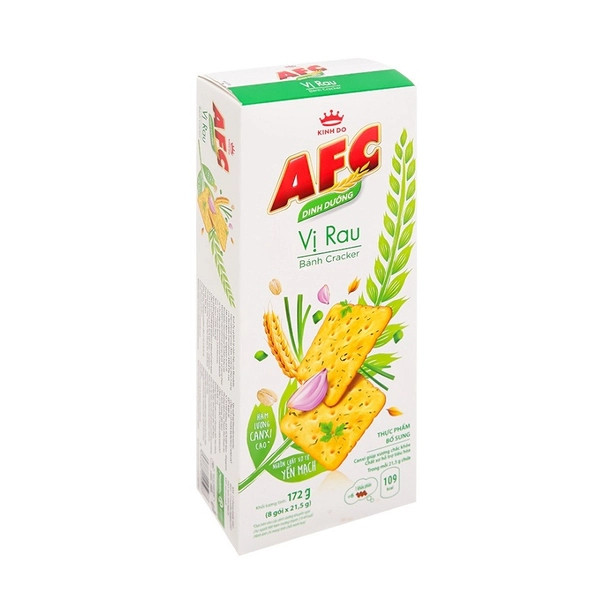 Combo 3 hộp Bánh AFC vị Rau Củ 172g