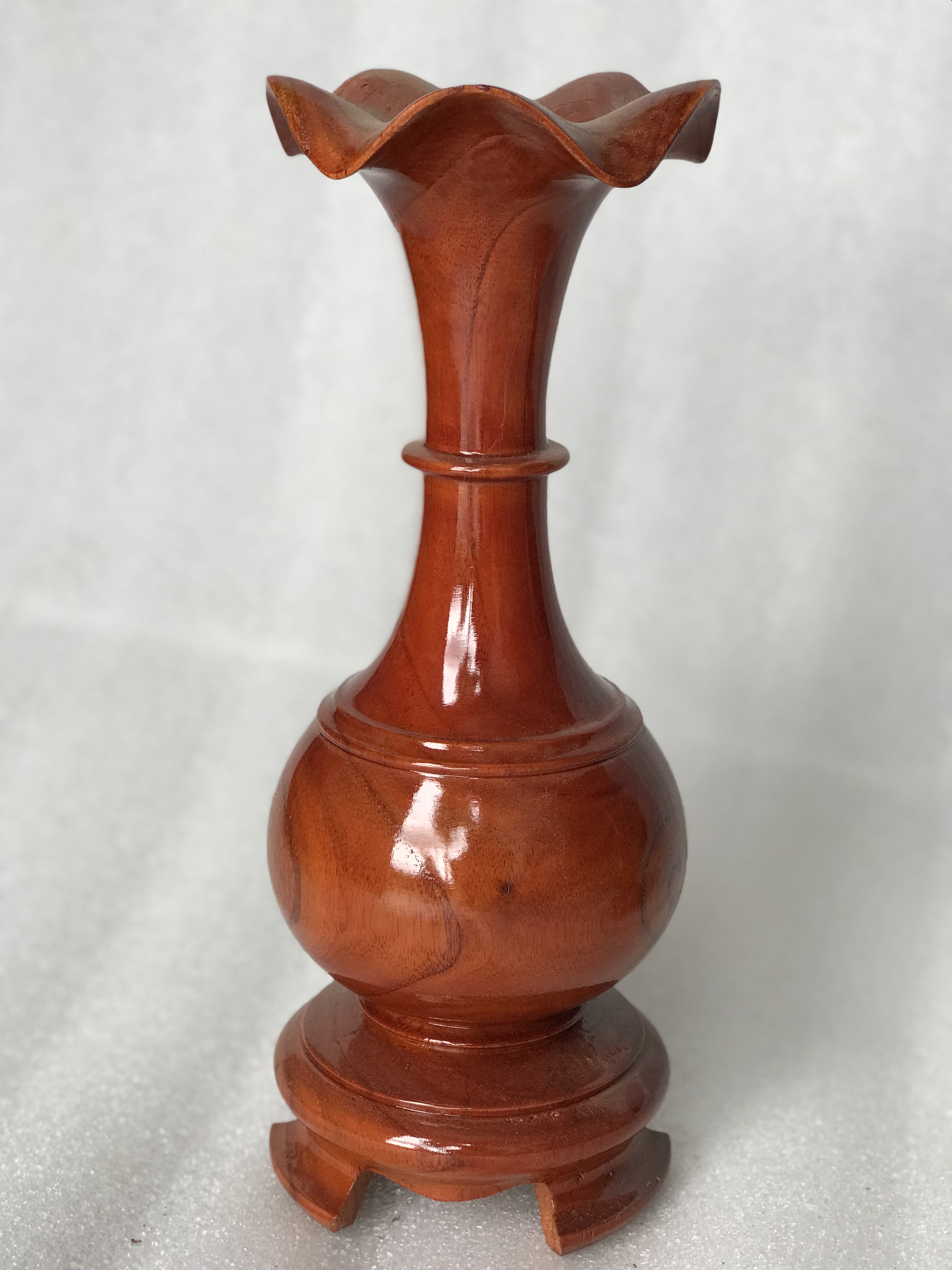 lục bình Lọ hoa gỗ bình hoa gỗ kt 12cm *35cm
