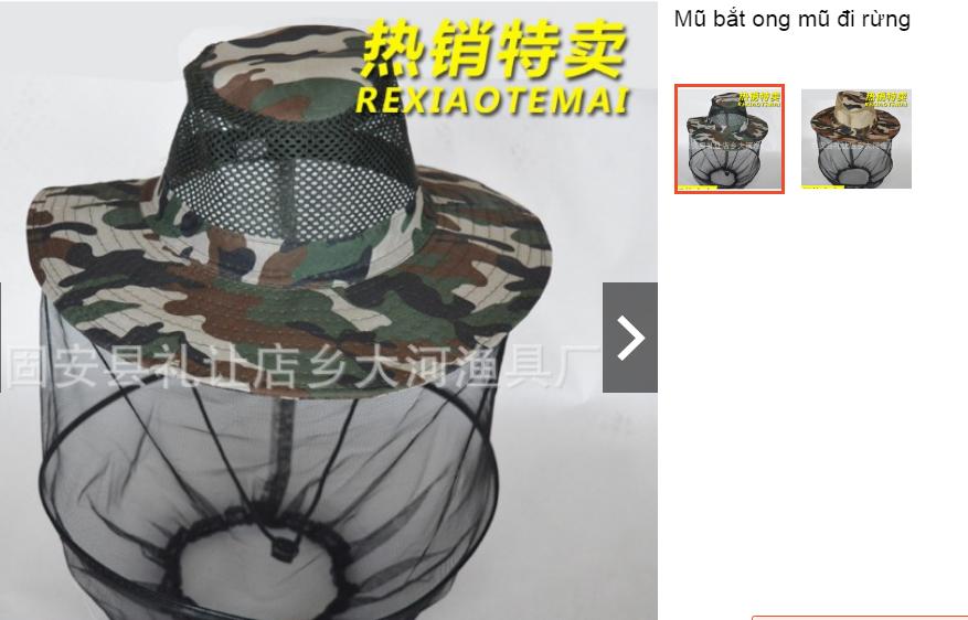 Mũ Bắt Ong Mũ Đi Rừng