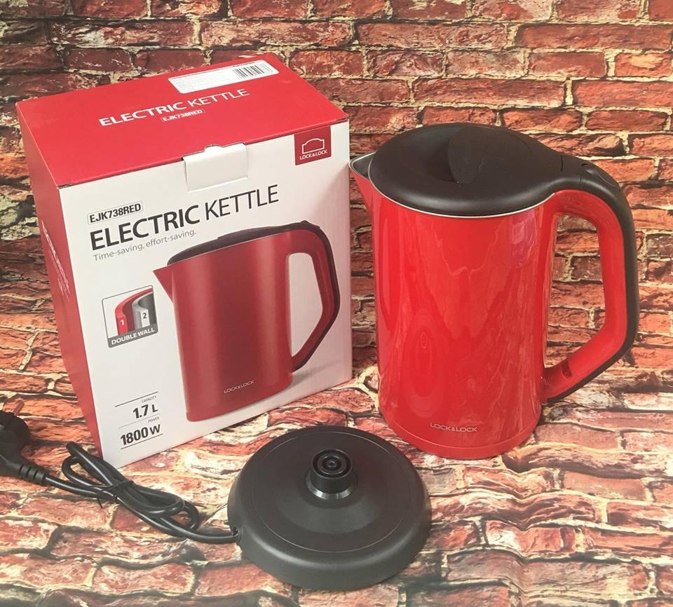 Bình Đun Siêu Tốc Lock&Lock EJK738 (1.7L)- Màu đỏ