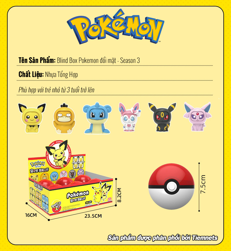 Blind box sided flip Pokemon model 3 season