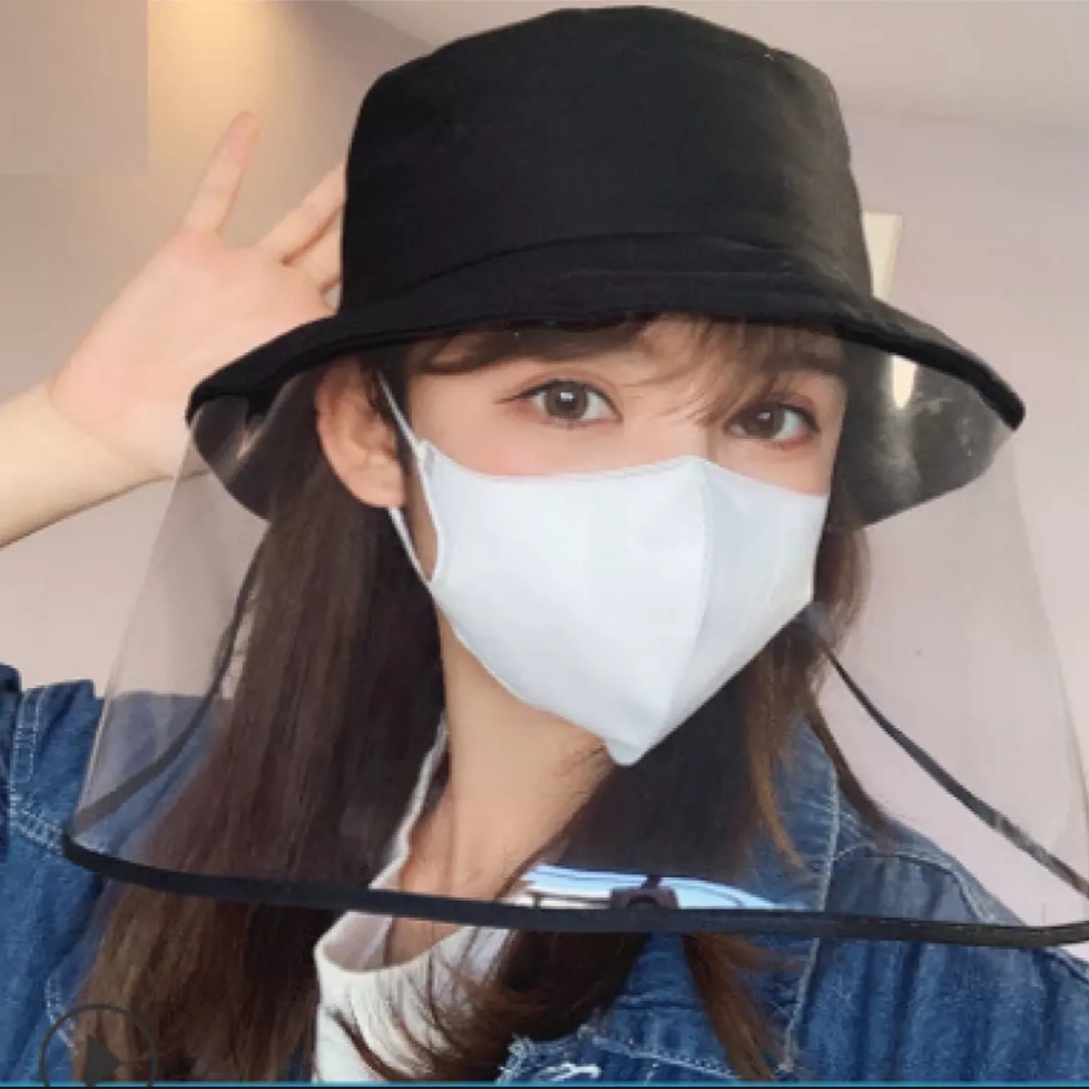 Anti-Saliva Protective Cap , Anti-Spitting Protective Hat Anti-Fog Face Cover, Epidemic Prevention Virus Mask, Outdoor Fisherman Hat Mask (Excluding Hat) (MS: )