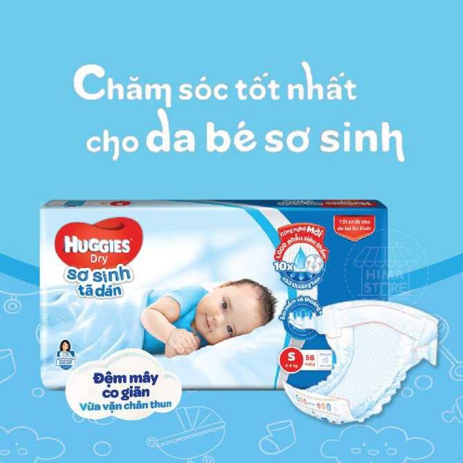 Bỉm - Tã dán sơ sinh Huggies S56