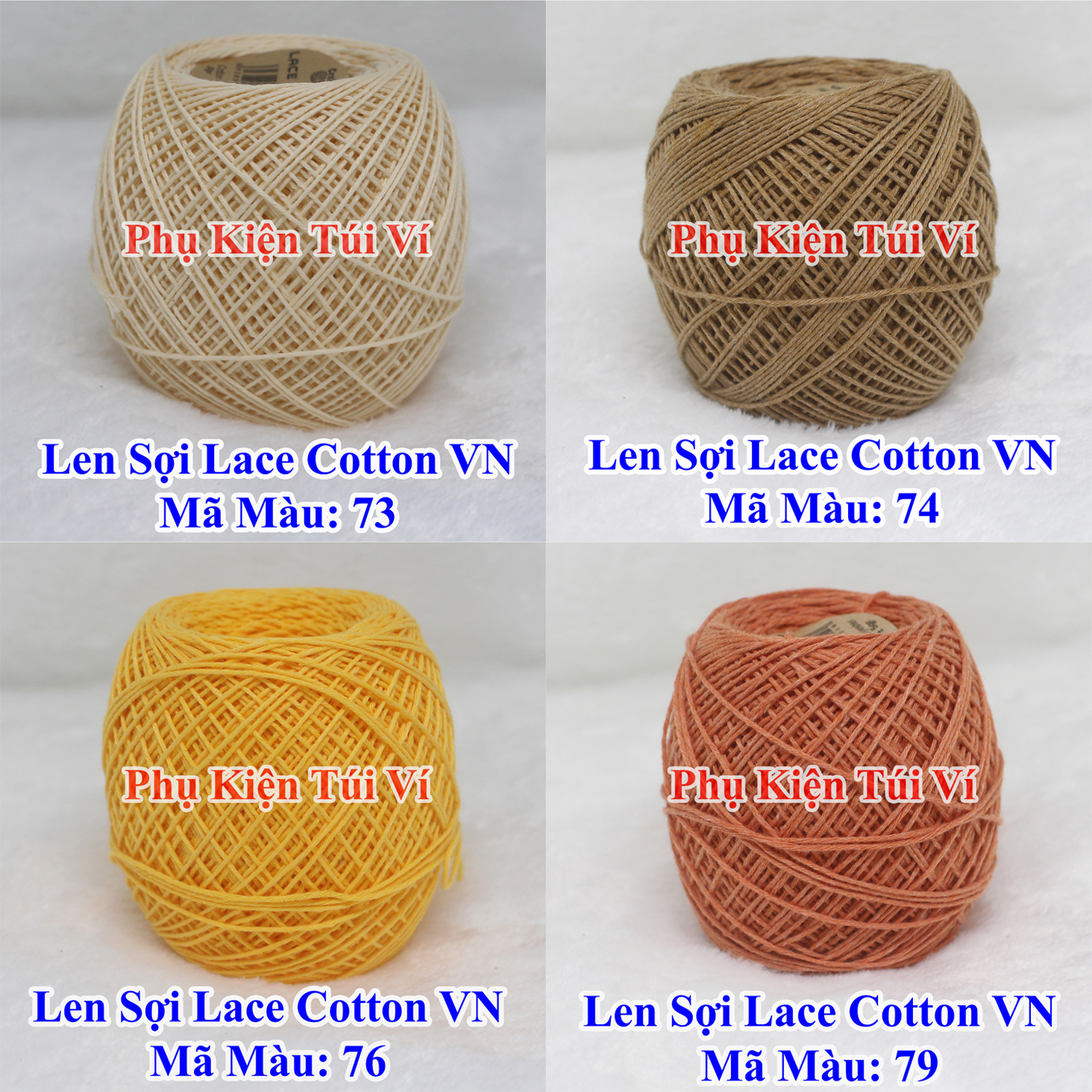Sợi lace cotton Việt Nam 50gr/cuộn