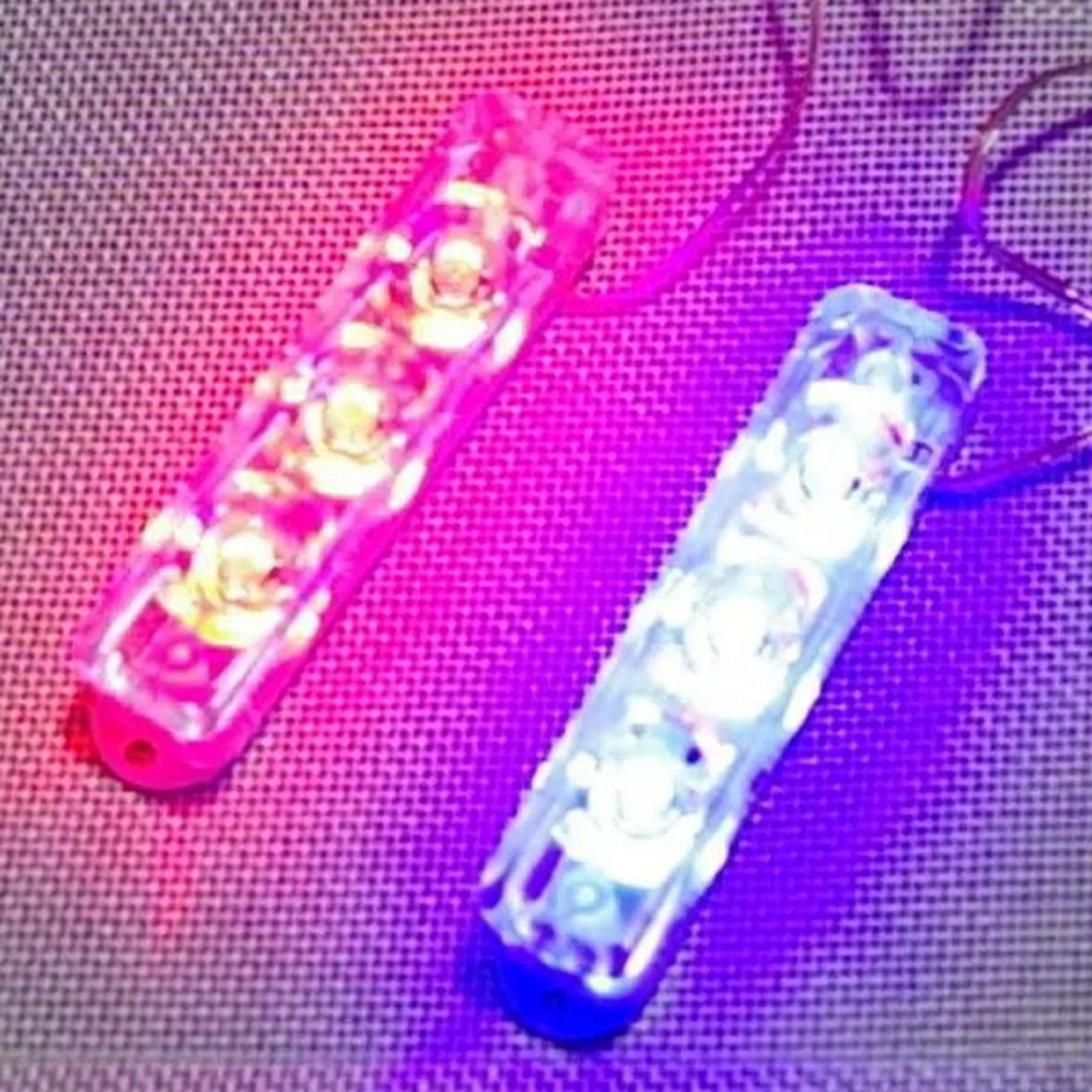 Den led xe may Cặp đèn chớp xanh đỏ H2 3led