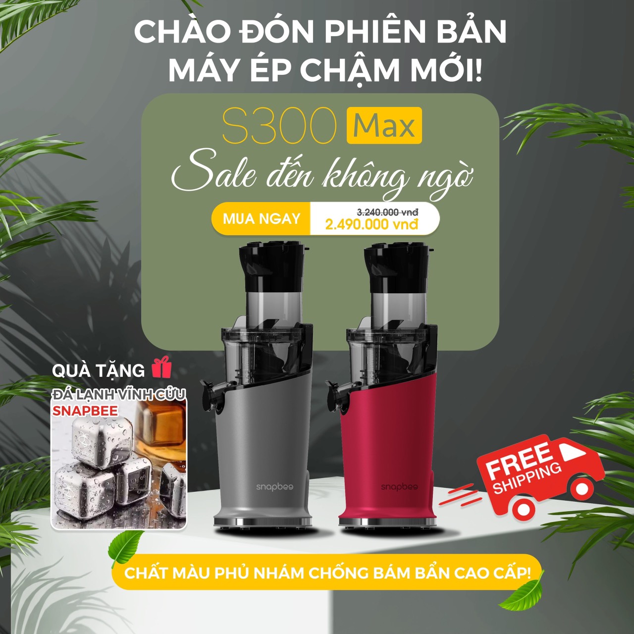 (Phiên bản mới-BH 24 tháng) Máy ép chậm Snapbee S300 ép siêu kiệt