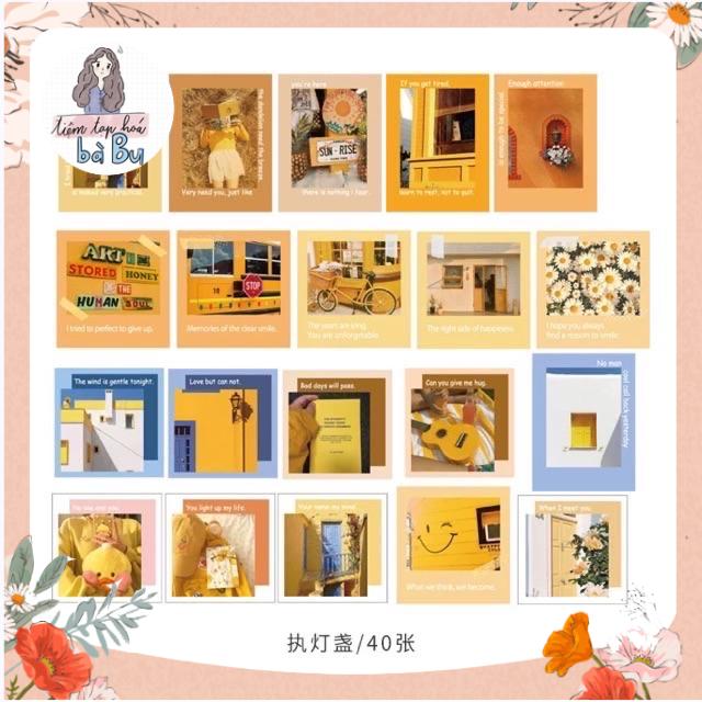 Set 40/45 Stickers Về Cuộc Sống Theo Tông Màu Chất Liệu Siêu Hịn