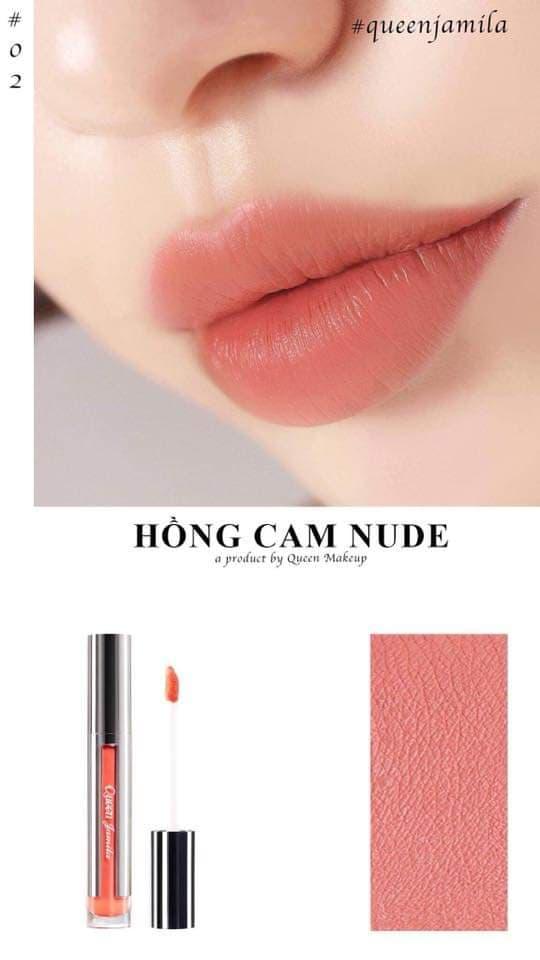Son Kem Lì Queen - Màu Hồng Cam Nude