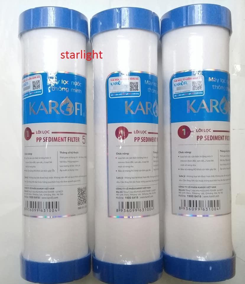 BÁO GIÁ 3 Lõi Lọc Nước | Shopee Lazada Sendo Tiki mới nhất 26 Bộ 3 Lõi lọc nước karofi số 1 dùng cho máy lọc nước karofi -new