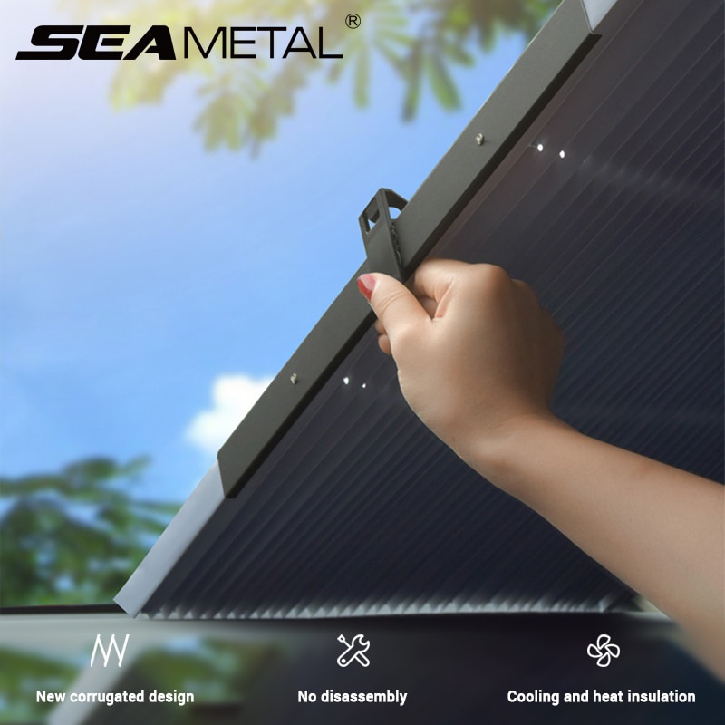 Auto Retractable Car Sunshield Windshield Sunshade Car Inside The Sunshade