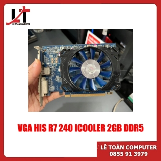 VGA HIS R7 240 iCooler 2GB GDDR5 PCI-E HDMI SLDVI-D VGA - CŨ thumbnail