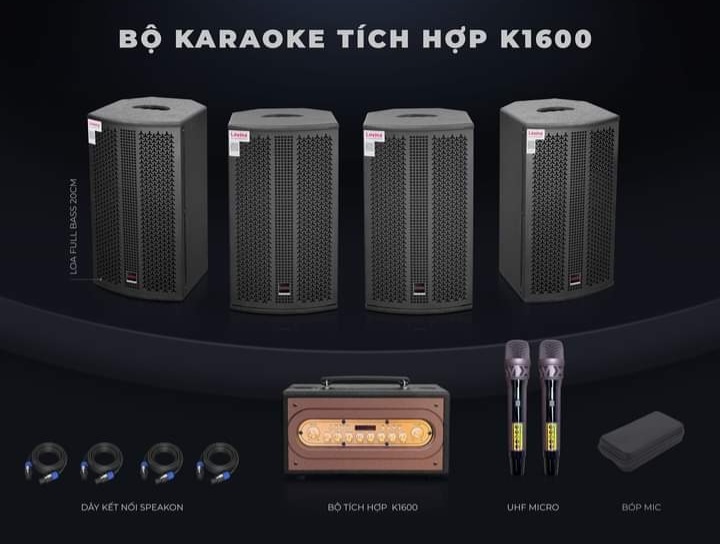 vỏ thùng loa kéo xách tay 2 bass 20cm bọc da -lưới vải