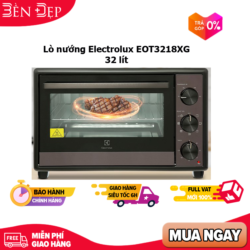 Lò nướng electrolux eot3218xg 32 lít