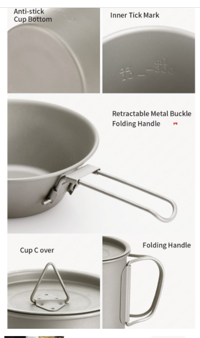 Cốc Titanium siêu nhẹ Glamping NatureHike NH20CJ005