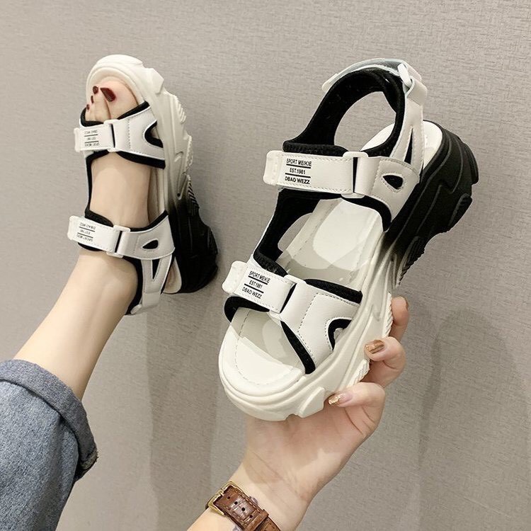 sandal dép nữ quai dù đế cao su non (3 màu)