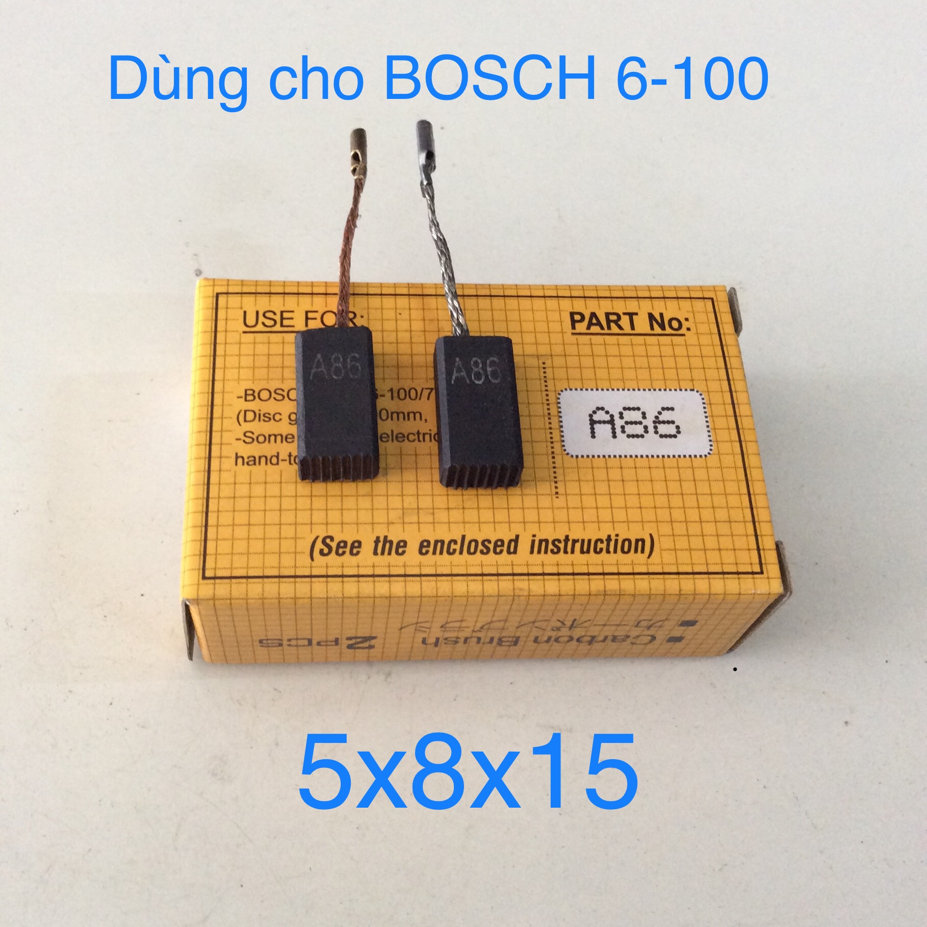 Chổi than carbon A86 dùng cho máy mài Bot 6-100