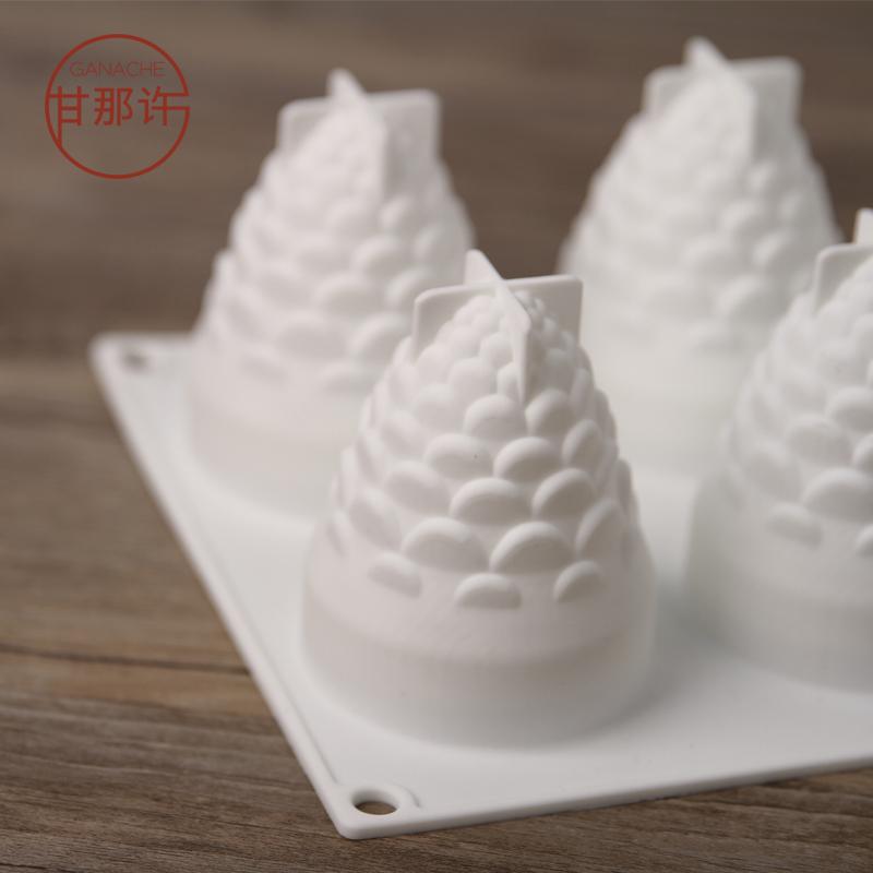 Gan Đó Xu KEREO 8 THẬM CHÍ Quả Dứa Hạt Thông Bánh Mousse Silicone Bộ Tạo Khuôn Hình Nướng Khuôn Bánh Gửi Công Thức