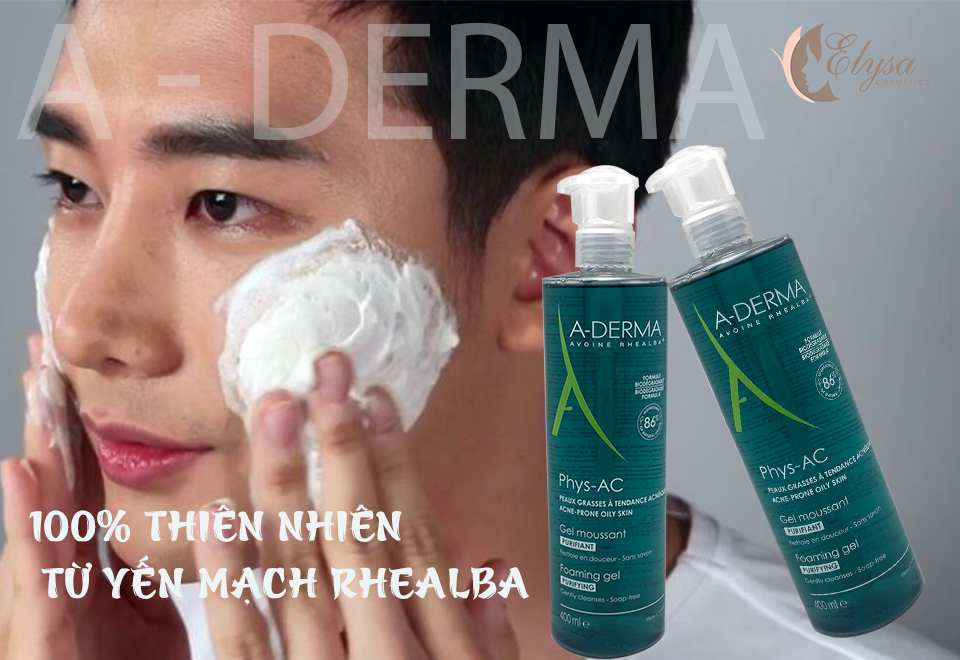 Sữa rửa mặt cho da mụn nhạy cảm A-Derma