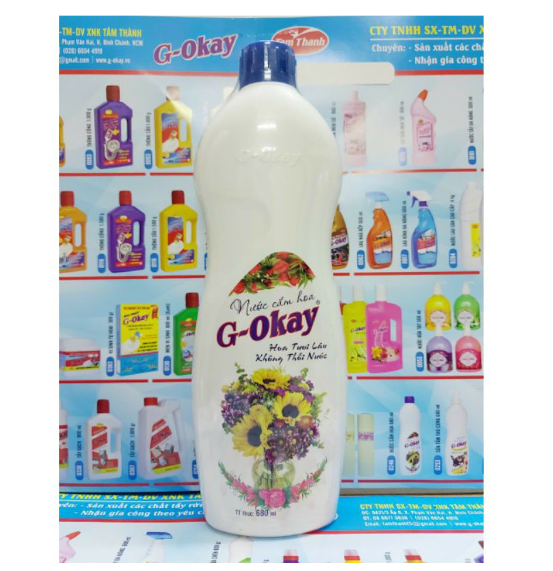 (Giao hỏa tốc) Nước cắm hoa tươi G-okay 680ml (mua tại ptptshop)