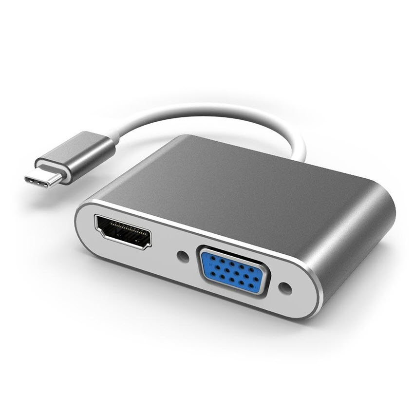 Cáp chuyển type-C ra HDMI và VGA chất lượng cao