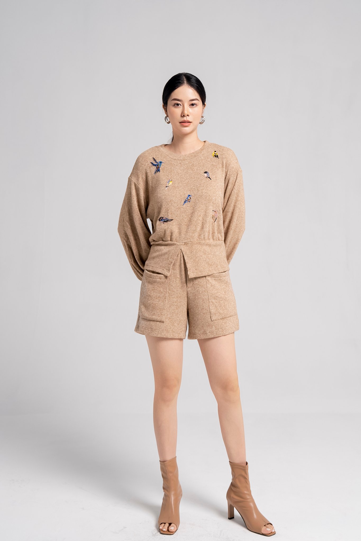 Quần short len nữ Eva de Eva 21SQSE002B